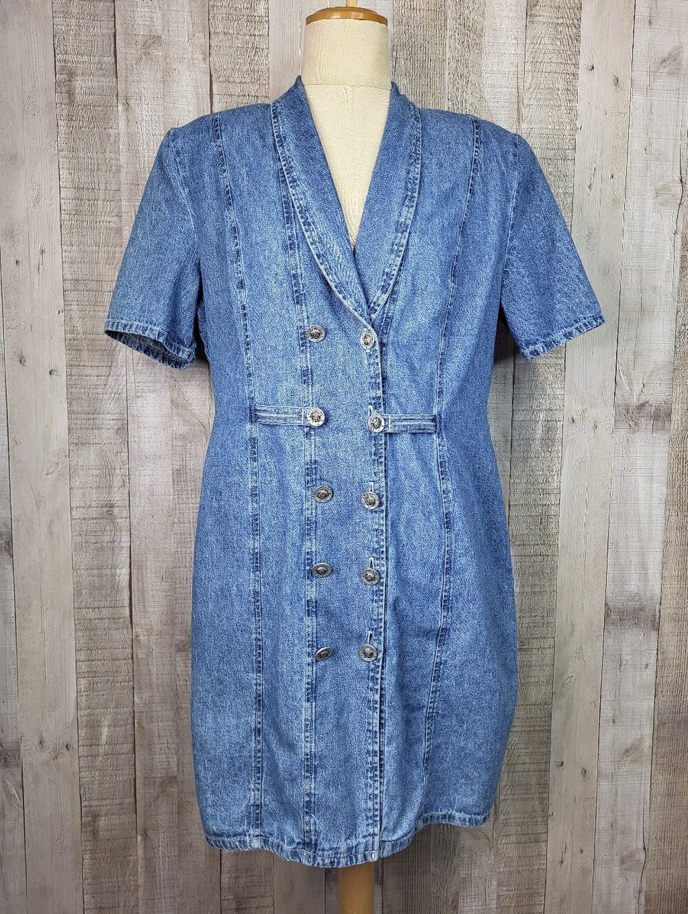 Vintage 90s Jean Dress. Size 14 Petite